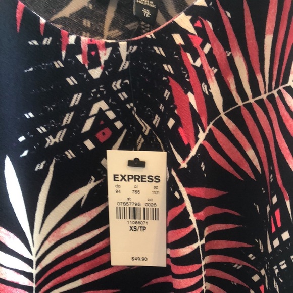 EXPRESS Red White Blue Mini Dress Spaghetti Straps Women’s XS NWT - Picture 8 of 14